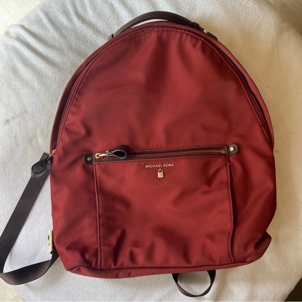 Michael Kors Red Backpack with leather  handle for unisex